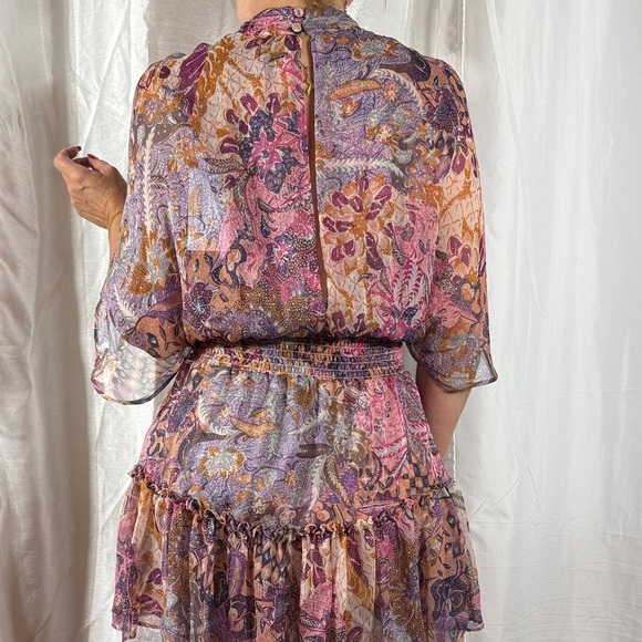 Misa Floral Chiffon Keyhole Dress - Picture 7 of 11